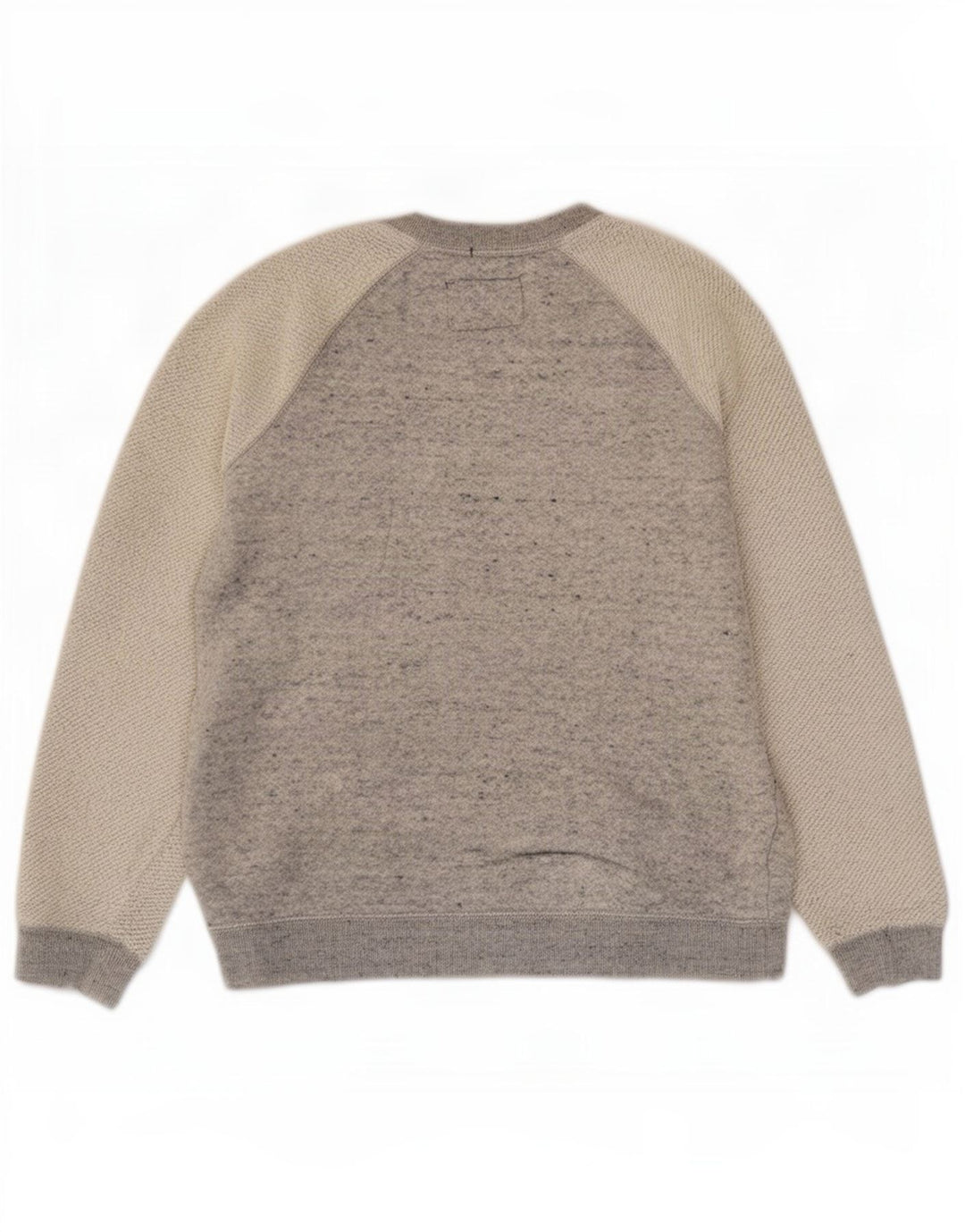 Superdry Mujer Sudadera Gráfica Jumper UK 40 Small Gris Colorblock