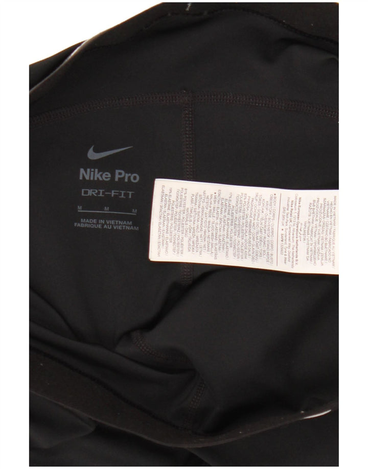Nike Leggings gráficos Dri Fit para mujer UK 12 Mediano Negro Poliéster