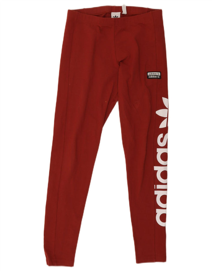 Adidas Leggings gráficos para mujer UK 12 Medium Borgoña
