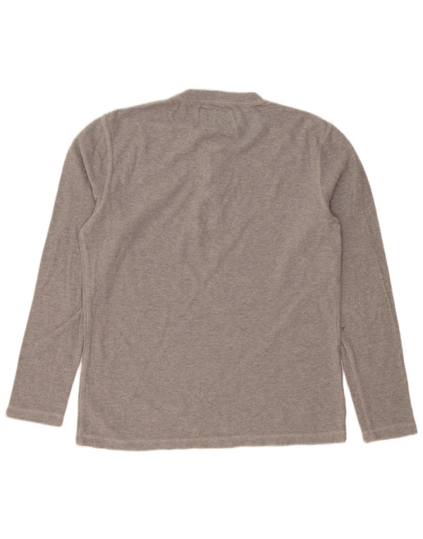 SUPERDRY Hombre Top Manga Larga Gris Medio