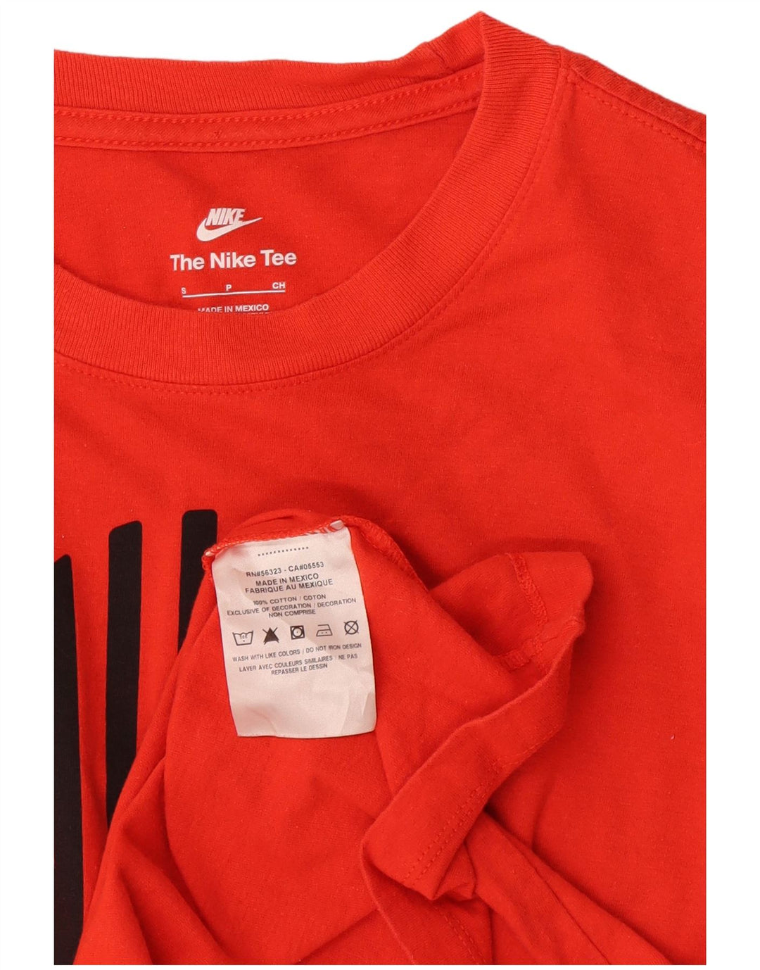 Nike - Camiseta gráfica para hombre, talla pequeña, algodón naranja