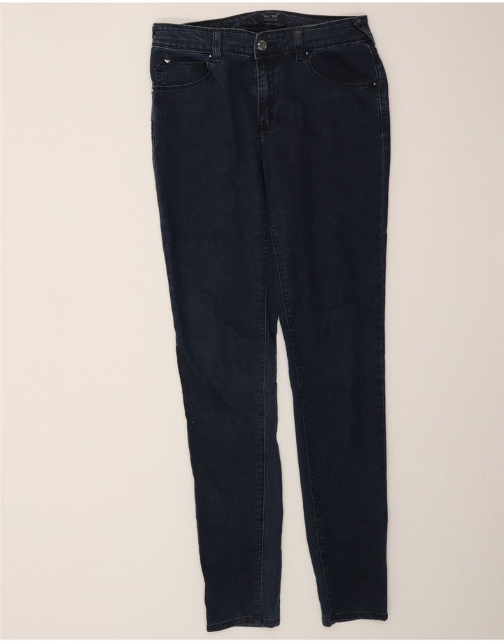 ARMANI Womens Skinny Jeans W30 L32 Navy Blue