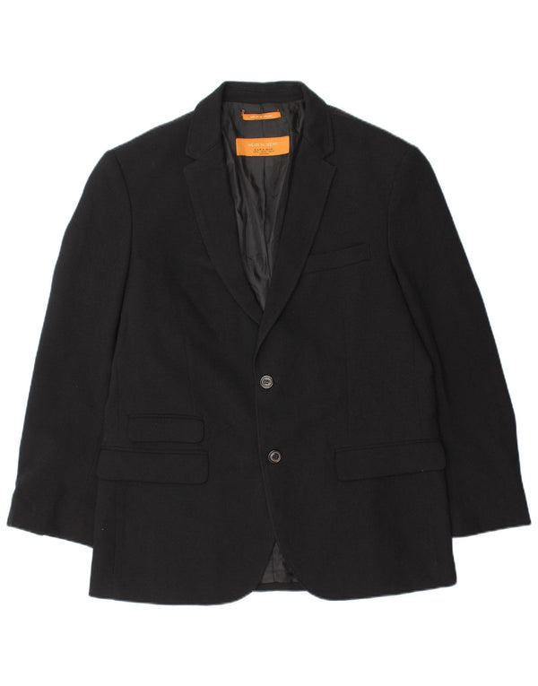 Zara Chaqueta Blazer De 2 Botones Para Hombre UK 42 XL Negro
