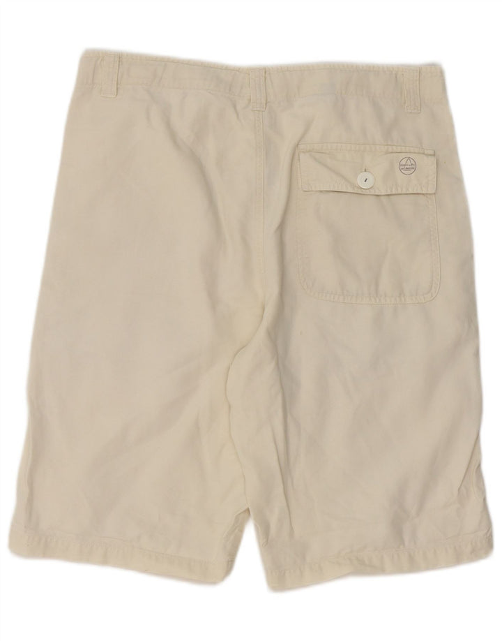 Murphy & Nye Pantalones cortos chinos para hombre mediano W32 algodón beige