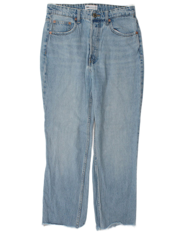 Zara Jeans rectos para mujer EU 38 Small W28 L26 Algodón azul