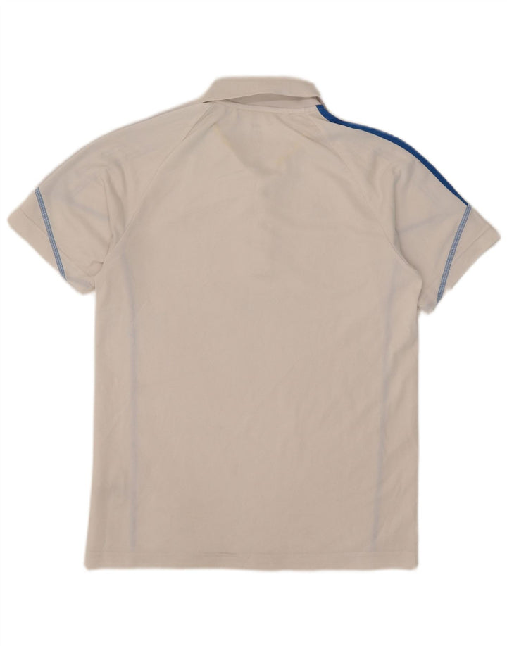 ADIDAS Polo Climalite para hombre pequeño poliéster blanco