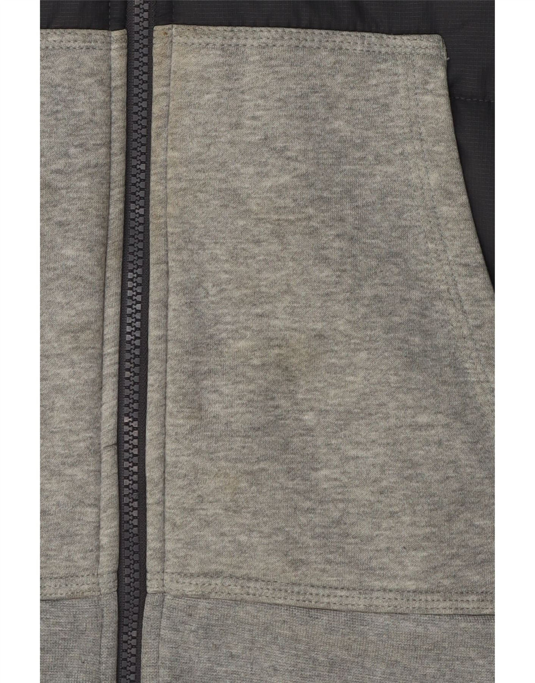 Nike - Sudadera con capucha y cremallera para hombre, algodón gris medio con bloques de color