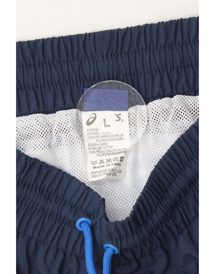 Asics - Pantalones cortos deportivos gráficos para hombre, talla grande, color azul marino, poliamida