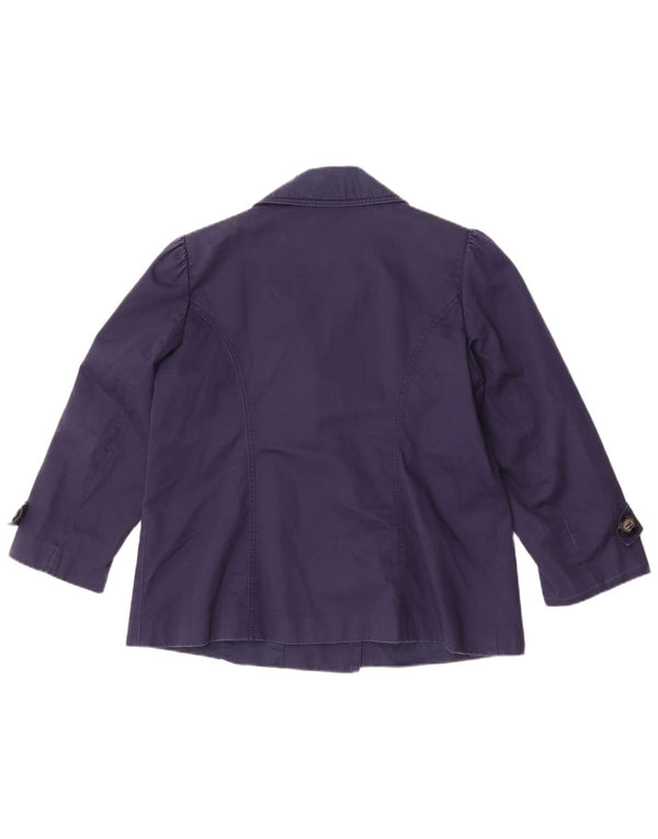 Marks & Spencer Gabardina corta para mujer UK 44 Azul marino mediano