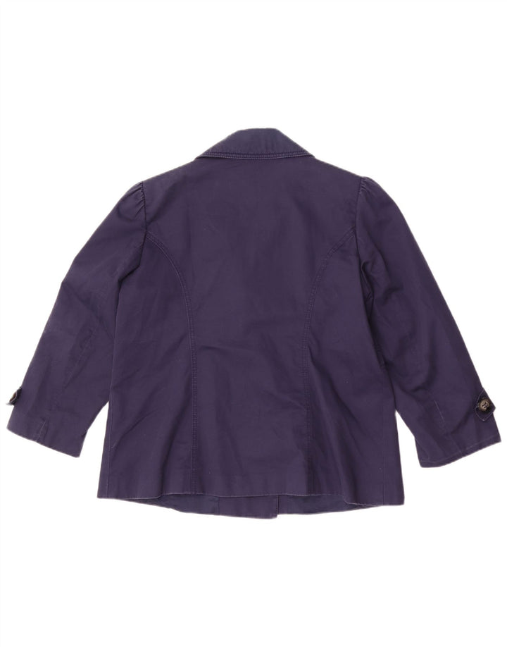 Marks & Spencer Gabardina corta para mujer UK 44 Azul marino mediano