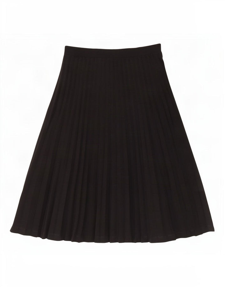 Marks & Spencer Falda plisada midi para mujer UK 12 Medium W30 Poliéster negro