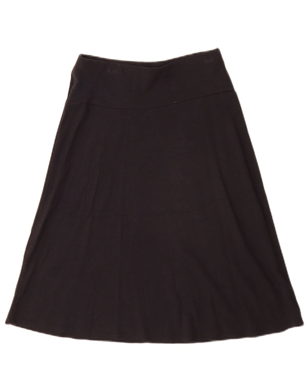 Marks & Spencer Falda Acampanada para Mujer UK 8 Small W26 Viscosa Negra