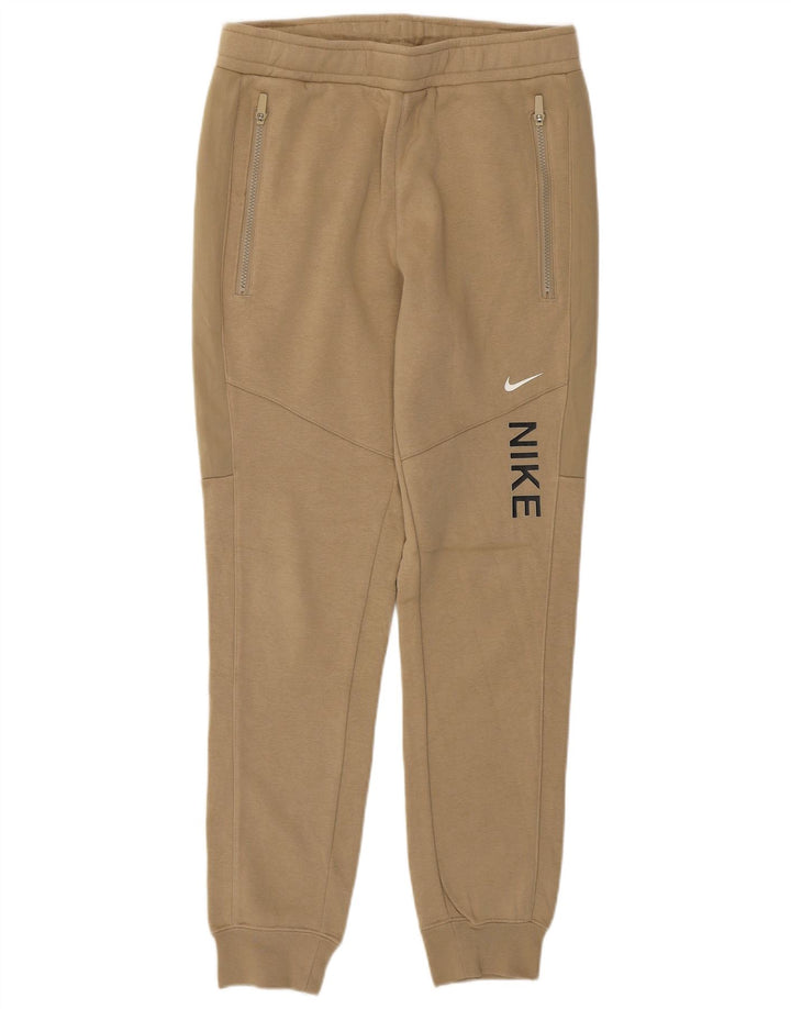 NIKE Hombre Pantalones De Chándal Gráfico Joggers Small Algodón Beige