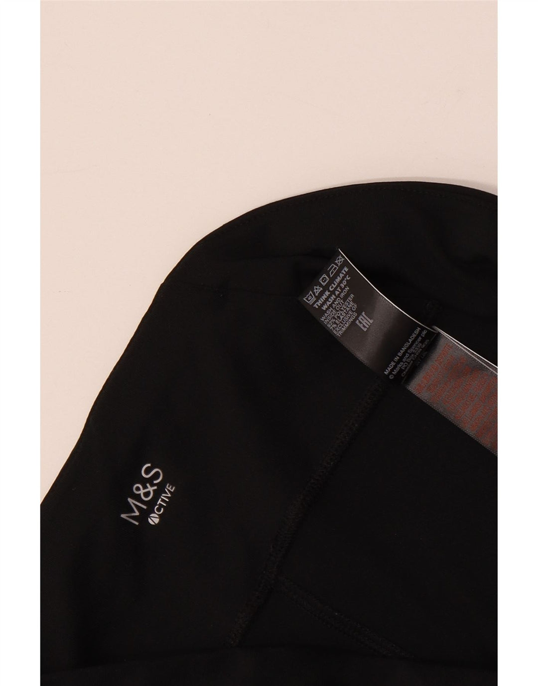 MARKS & SPENCER Pantalones cortos deportivos de ajuste regular para mujer UK 46 Grande Negro