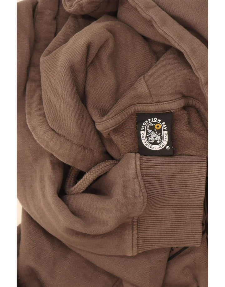 Scorpion Bay Hombre Sudadera Con Capucha Gráfica Jersey Marrón Medio