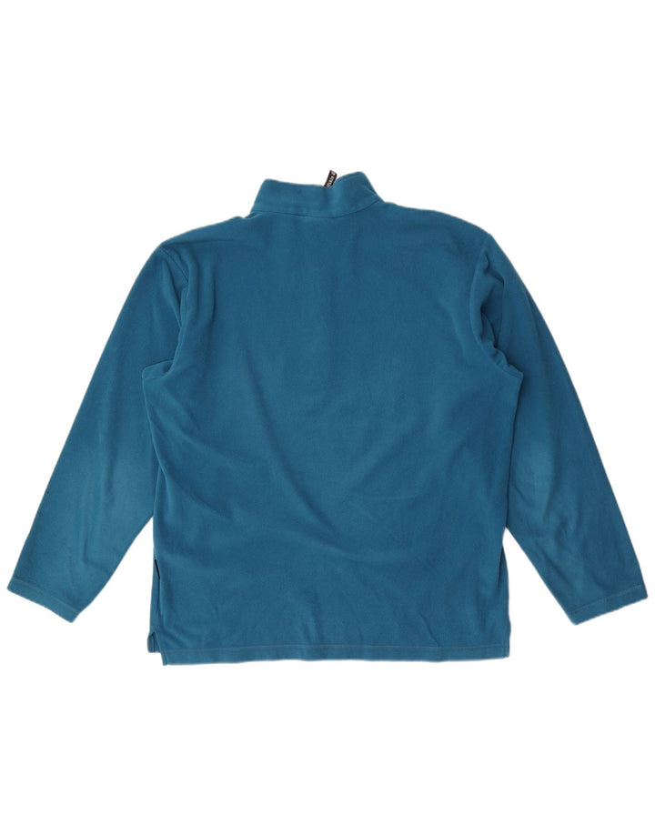 Jack Wolfskin Jersey de forro polar con cuello y cremallera para hombre UK 36/38 Poliéster azul medio