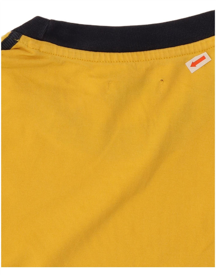 Gas Hombre Top Gráfico Manga Larga Amarillo Medio
