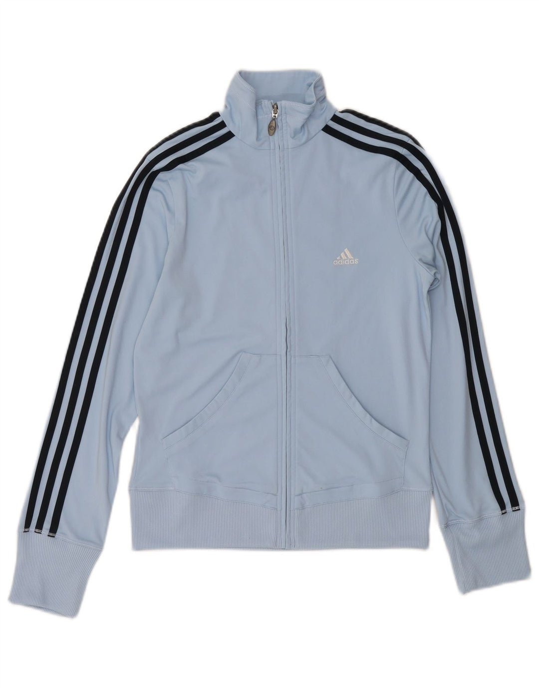 Adidas Mujer Chándal Top Chaqueta UK 12 Medio Azul Poliéster