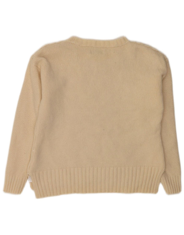 Jack Wills Suéter tipo jersey con cuello barco para mujer UK 10 Small Off White