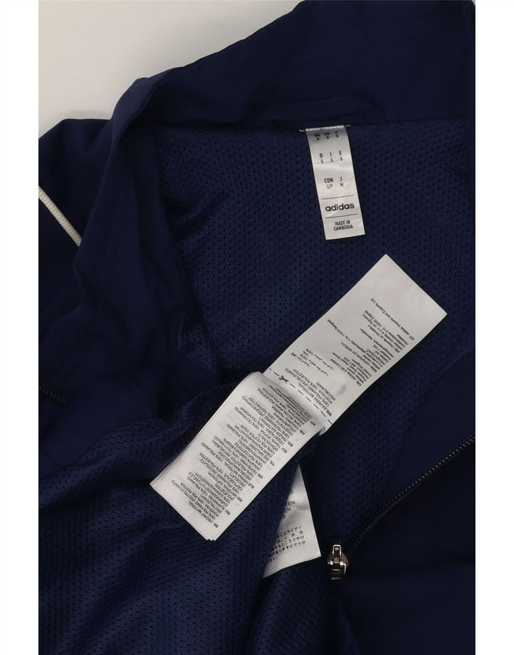 Adidas Mens Italia Graphic Chándal Top Chaqueta Pequeña Azul Marino Poliéster