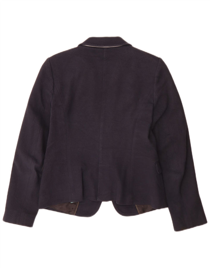 Massimo Dutti Chaqueta Blazer 1 Botón Mujer EU 40 Mediano Azul Marino Algodón