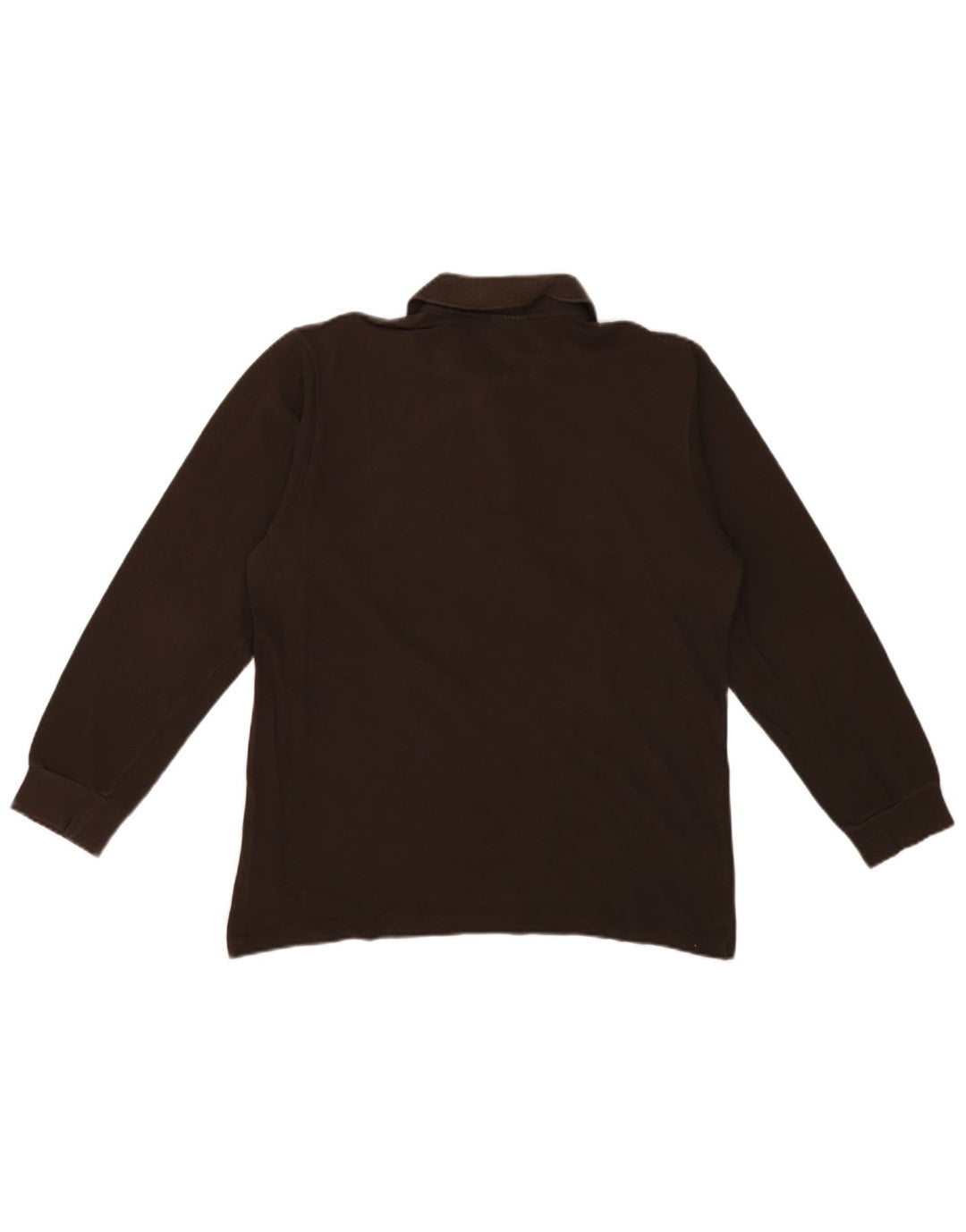 Lacoste Polo de manga larga para hombre talla 4 algodón marrón medio