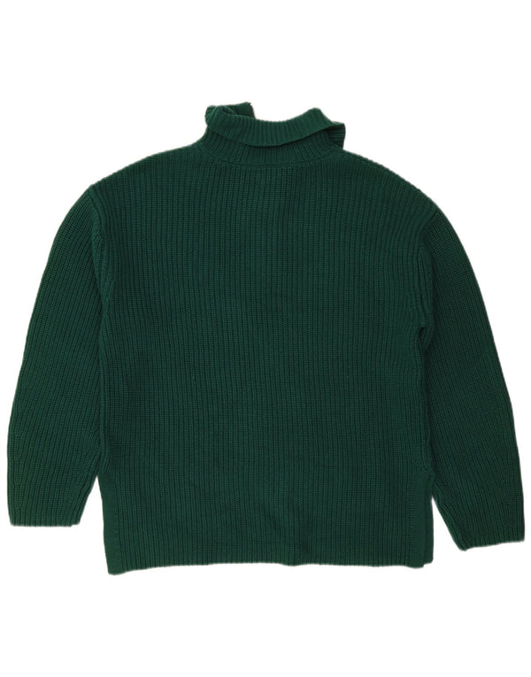 Marks & Spencer Jersey con cuello y cremallera para hombre de algodón verde medio
