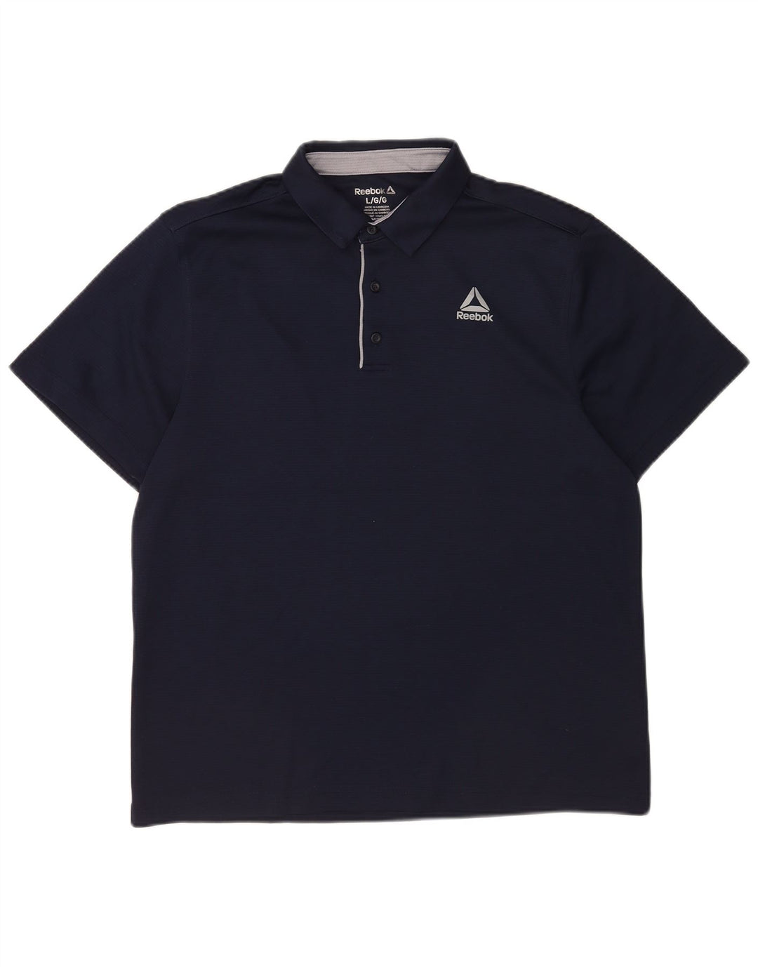 Polo Reebok Hombre Grande Poliéster Azul Marino
