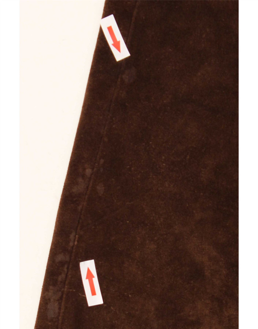 Pantalones de gamuza acampanados vintage para mujer W30 L32 Marrón