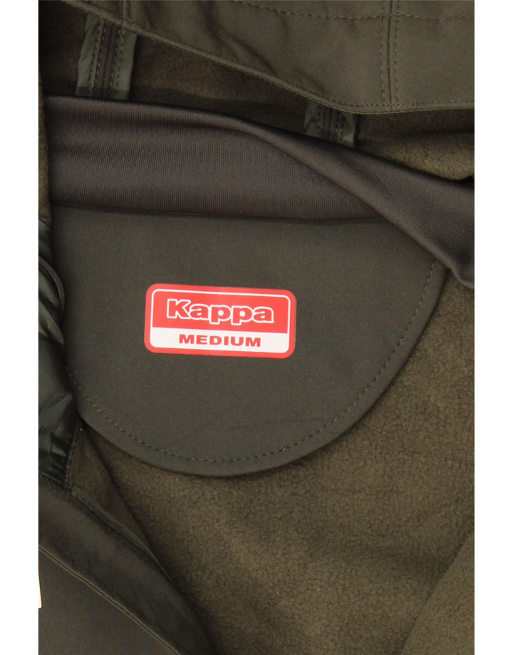 KAPPA Mens Zip Hoodie Sweater Medium Khaki Polyester Vintage Kappa and Second-Hand Kappa from Messina Hembry 