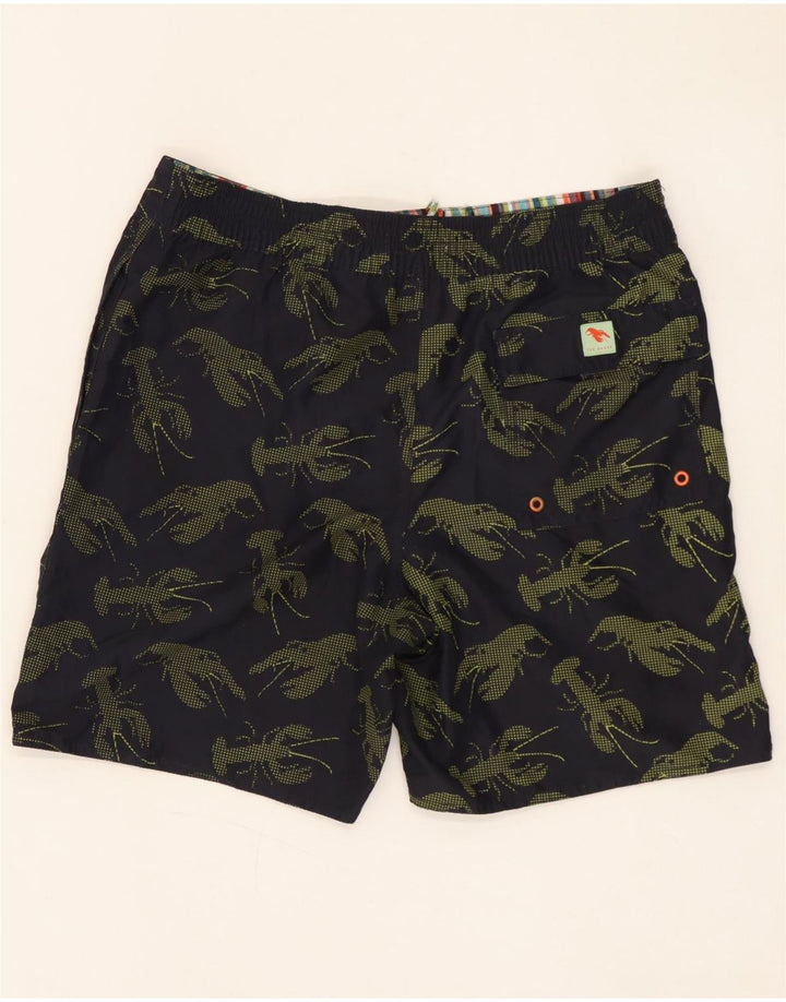 Ted Baker - Bañador para hombre, diseño abstracto, talla 3, talla mediana, color negro