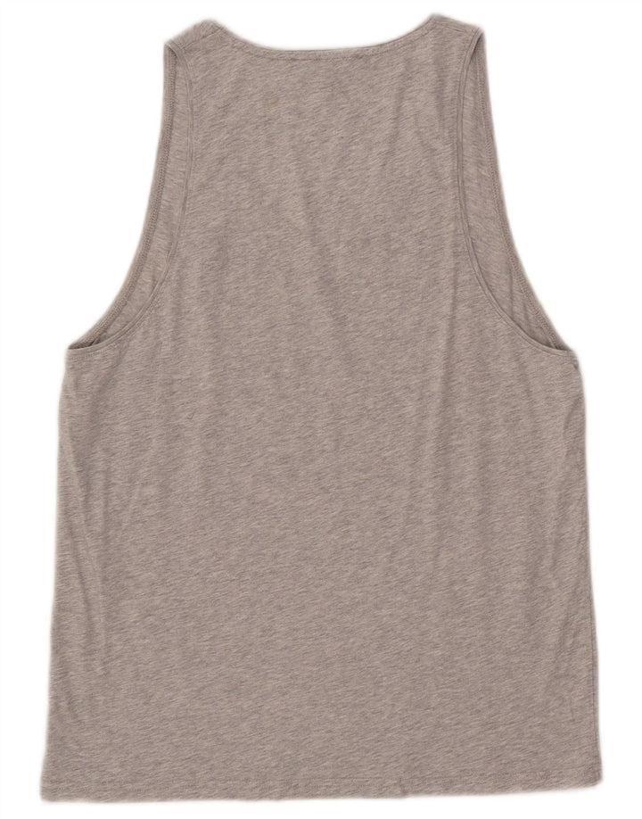 LYLE & SCOTT Camiseta sin mangas para hombre de algodón moteado gris medio
