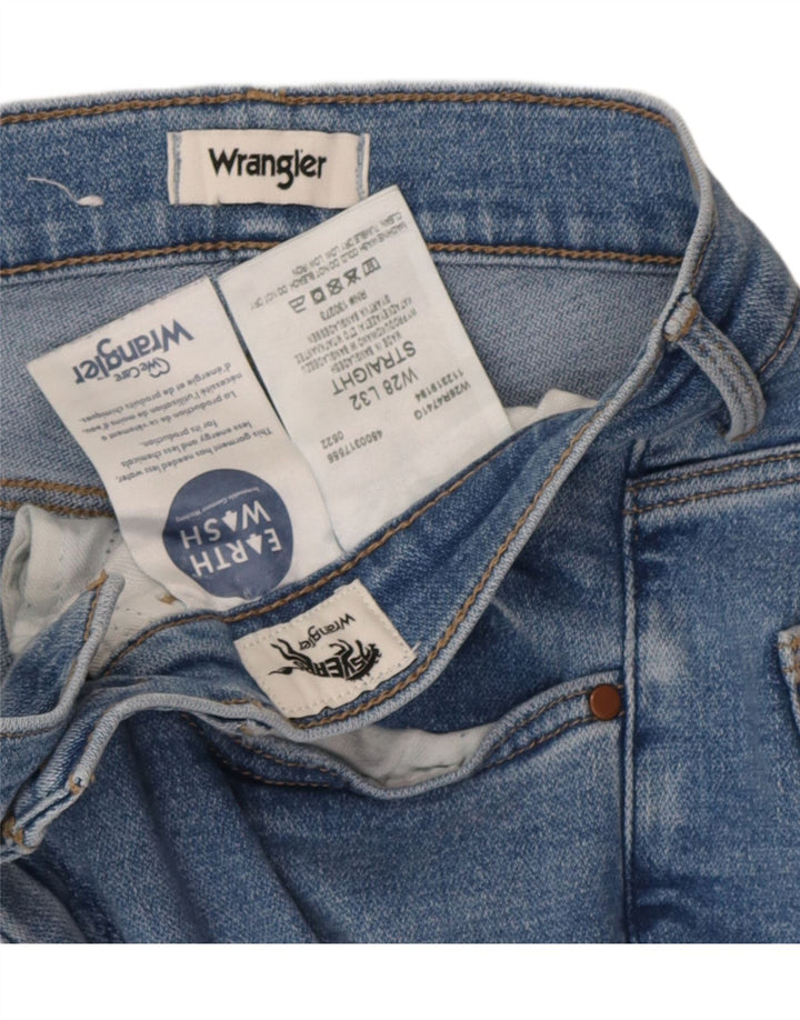 Vaqueros Wrangler Mujer Rectos W28 L28 Algodón Azul