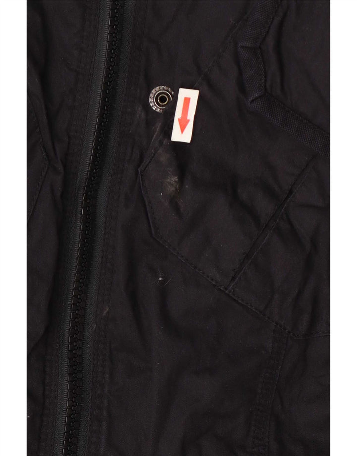 Superdry Chaqueta utilitaria para hombre ES 38 Mediana Algodón negro