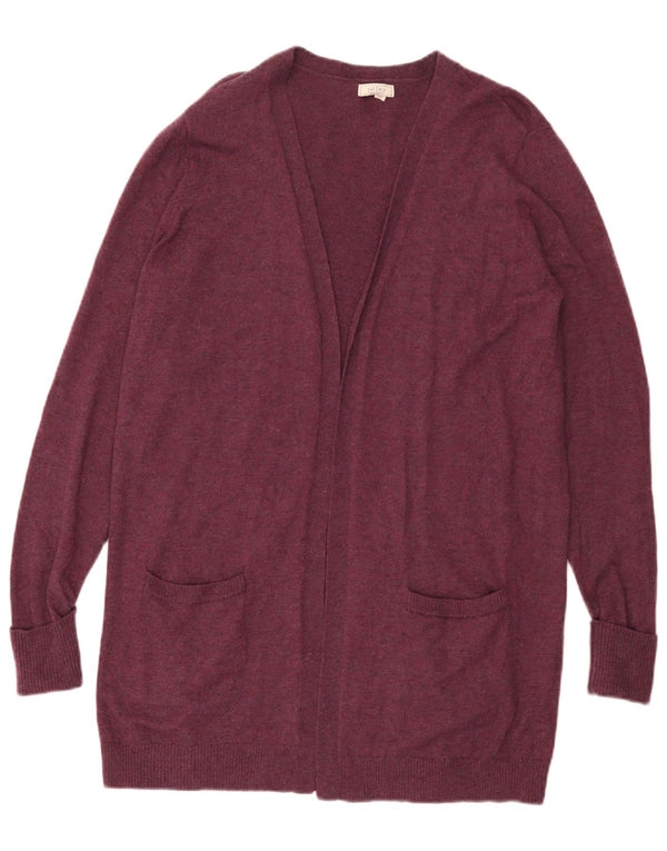 Cárdigan abierto largo para mujer Fat Face UK 44 Large Lana Púrpura