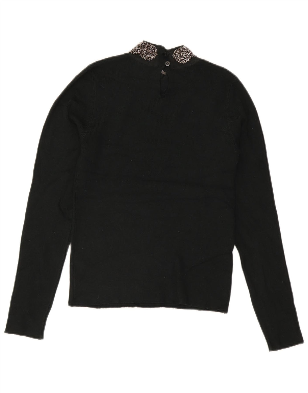 Oasis Mujer Top Manga Larga UK 8 Small Viscosa Verde