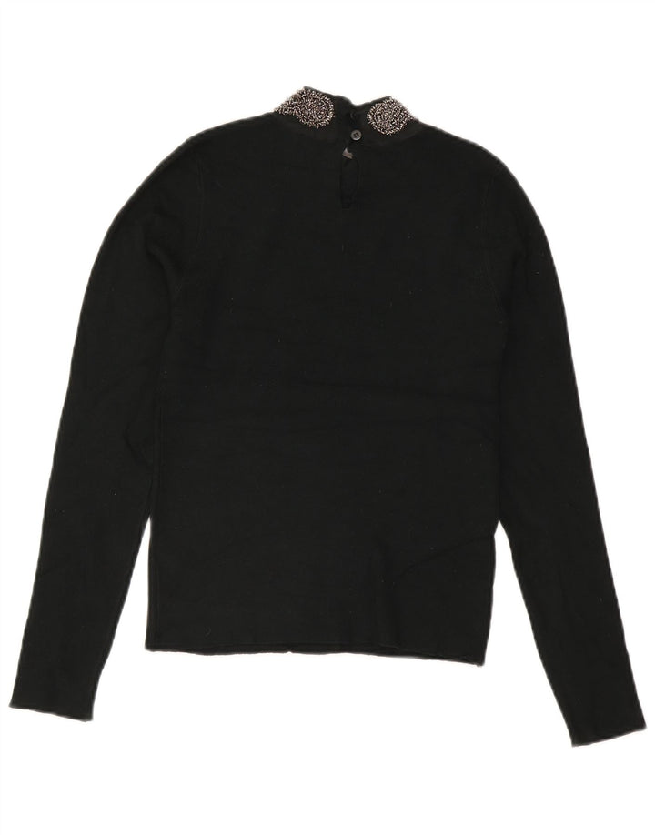 Oasis Mujer Top Manga Larga UK 8 Small Viscosa Verde