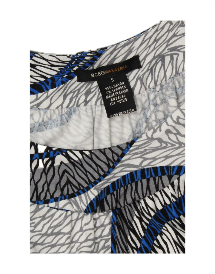 BCBGMAXAZRIA Womens Drop Waist Dress UK 10 Small Multicoloured Geometric Vintage BCBGMAXAZRIA and Second-Hand BCBGMAXAZRIA from Messina Hembry 