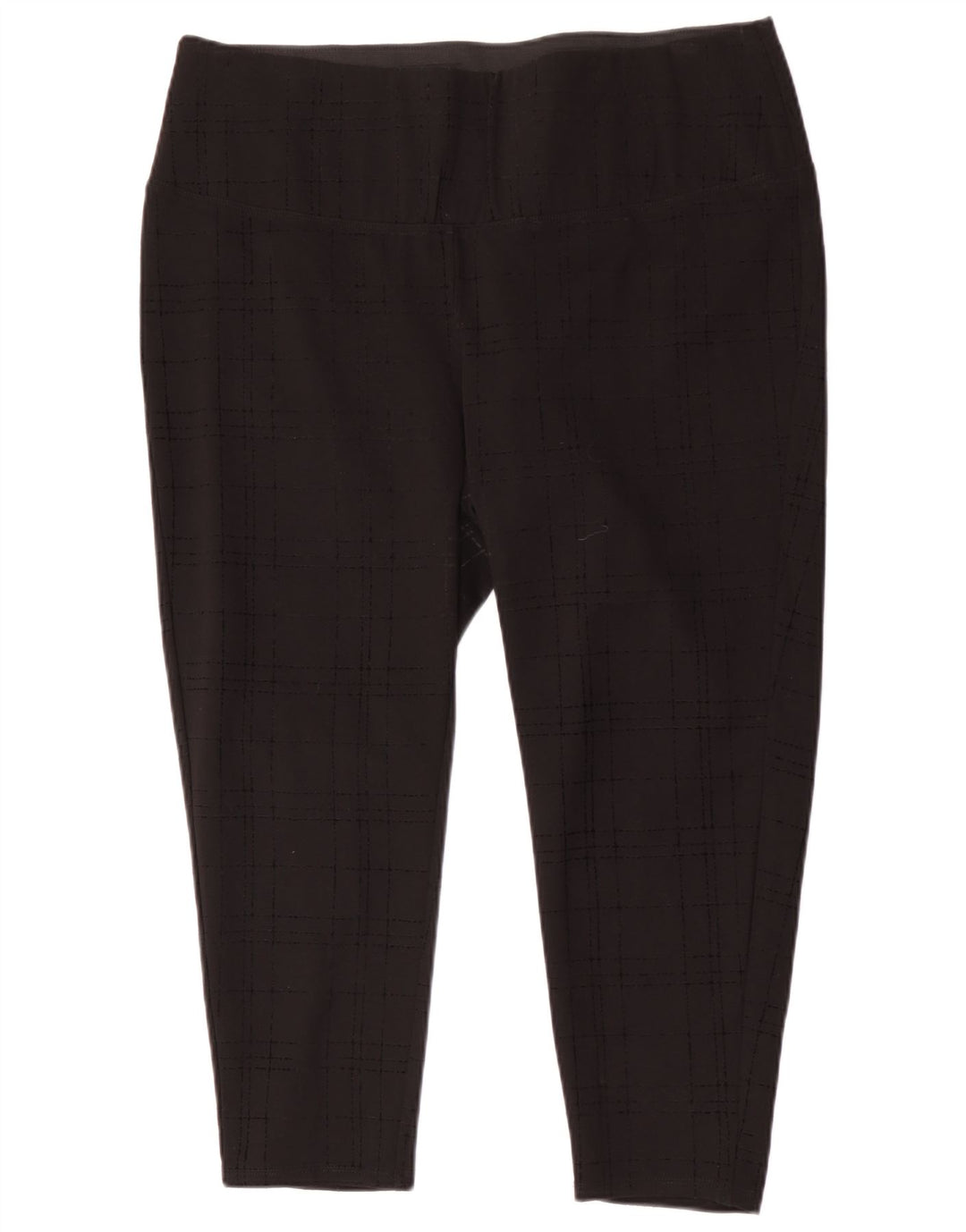 Marks & Spencer Leggings cortos autografiados para mujer UK 40 XL Black Check