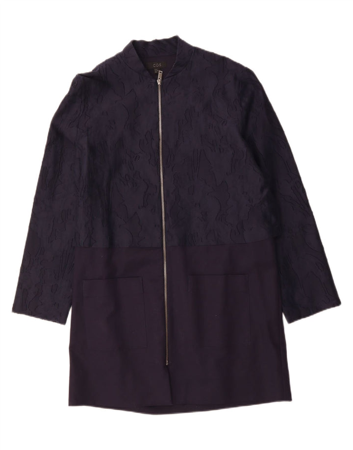 Abrigo para mujer COS EU 40 Algodón de camuflaje azul marino mediano