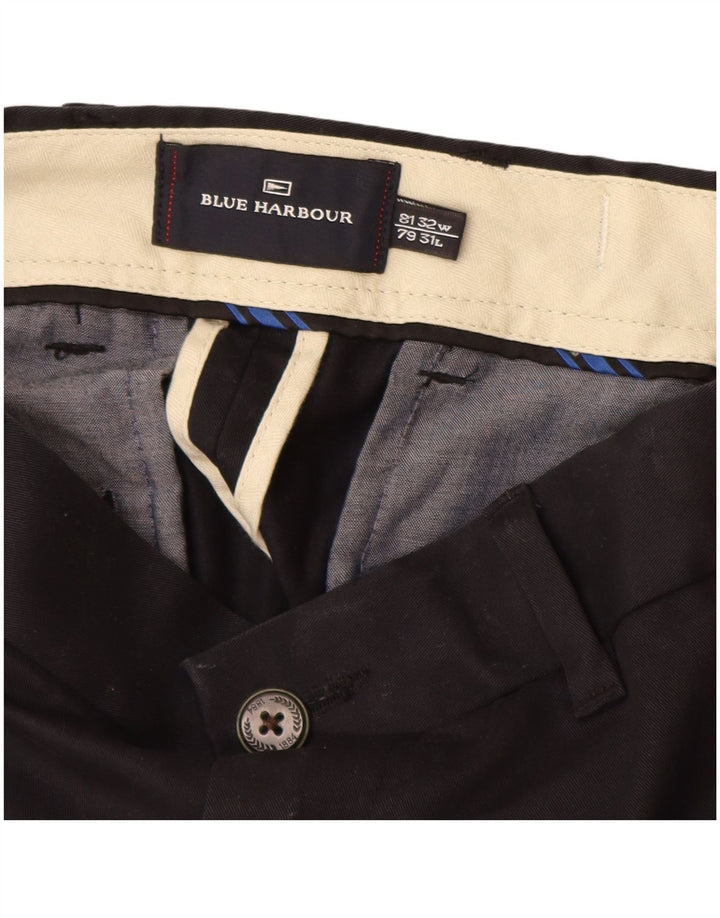 Marks & Spencer Pantalón chino azul Harbor para hombre W32 L31 Azul marino
