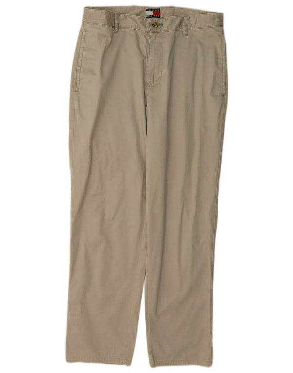 Tommy Hilfiger Pantalón chino recto para hombre W30 L30 Algodón beige