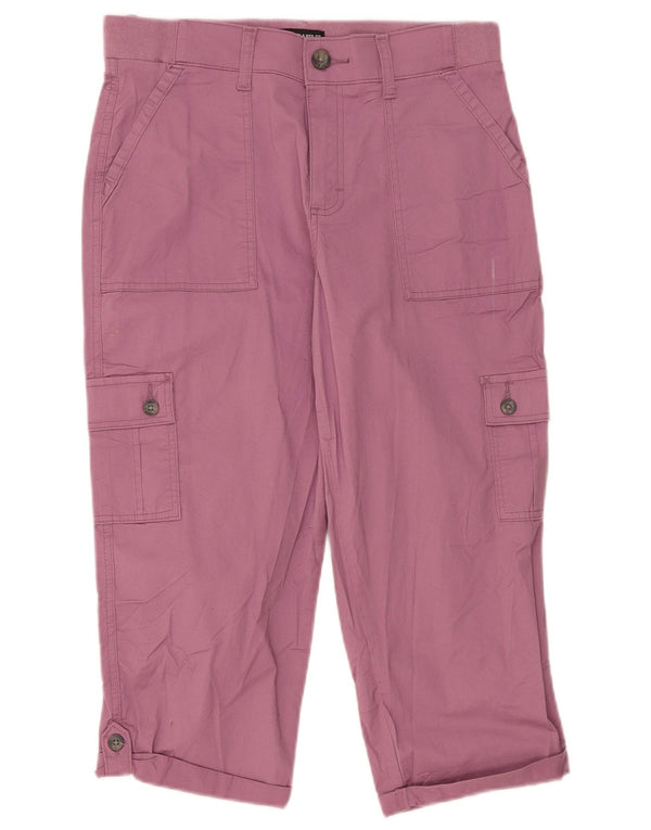 Lee - Pantalones capri para mujer, ajuste relajado, talla 8, mediano, W32, L21, algodón rosa