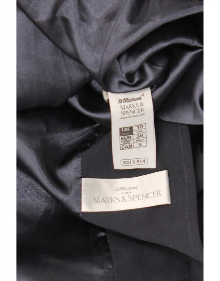 Marks & Spencer Gabardina extragrande para mujer UK 10 Small Azul marino Modal