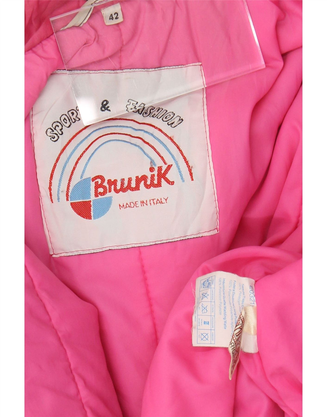 BRUNIK Chaqueta cortavientos con capucha de gran tamaño para mujer IT 42 Medium Black