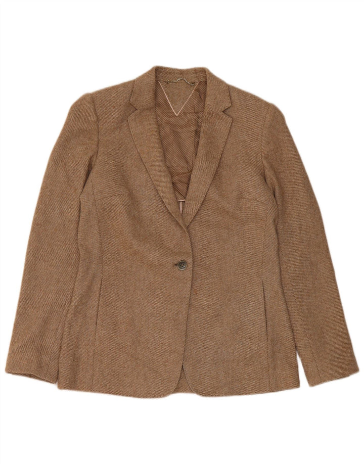 Massimo Dutti Chaqueta Blazer de 1 Botón para Mujer UK 42 Medium Beige