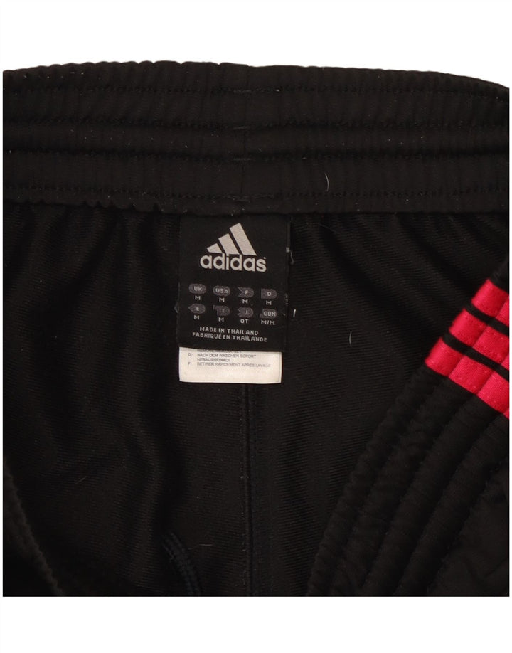 Adidas Pantalones de chándal para mujer UK 12 Medium Negro Poliéster