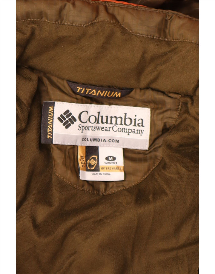 Columbia Chaqueta de esquí con capucha Titanium para mujer UK 44 Mediano Naranja Colorblock