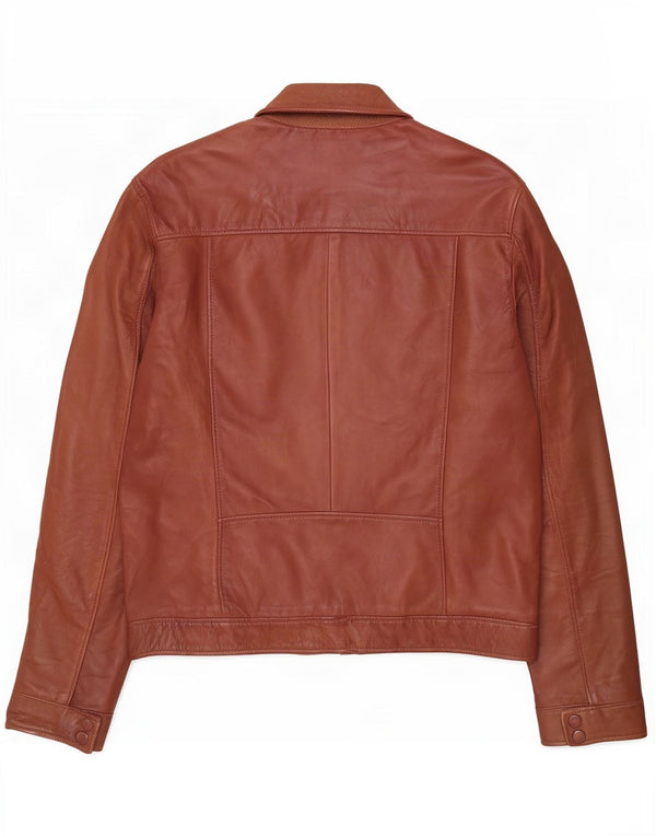 Vintage hombres chaqueta de cuero Reino Unido 40 marrón grande
