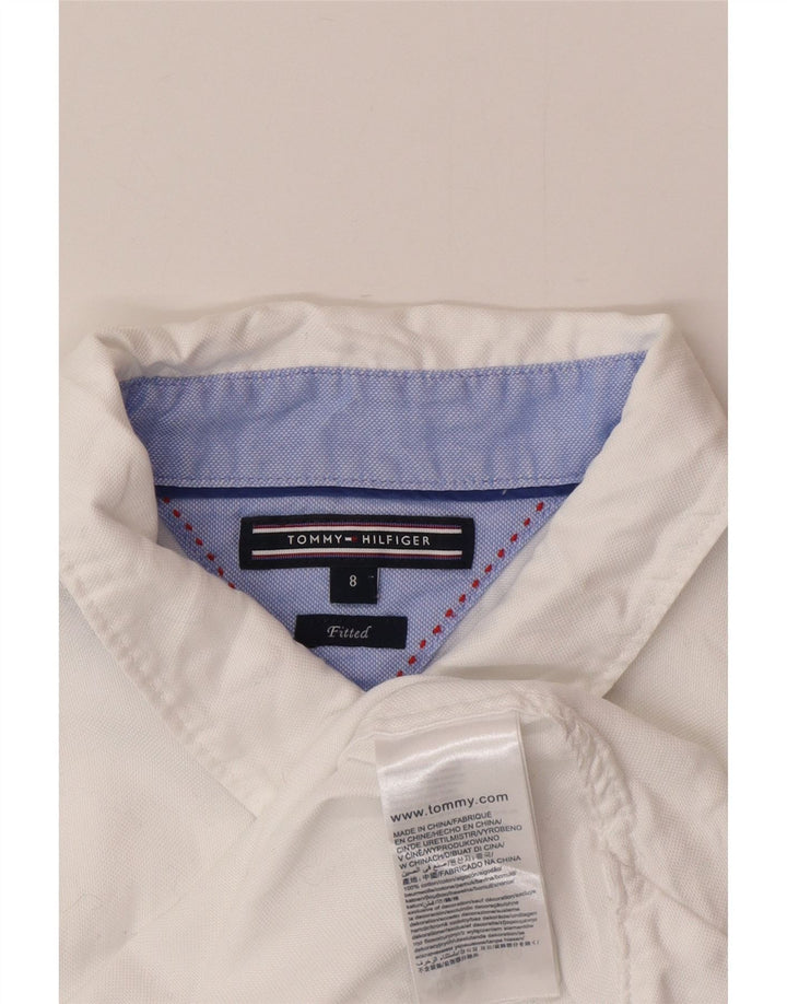 Tommy Hilfiger Camisa ajustada para mujer US 8 Mediana Algodón blanco